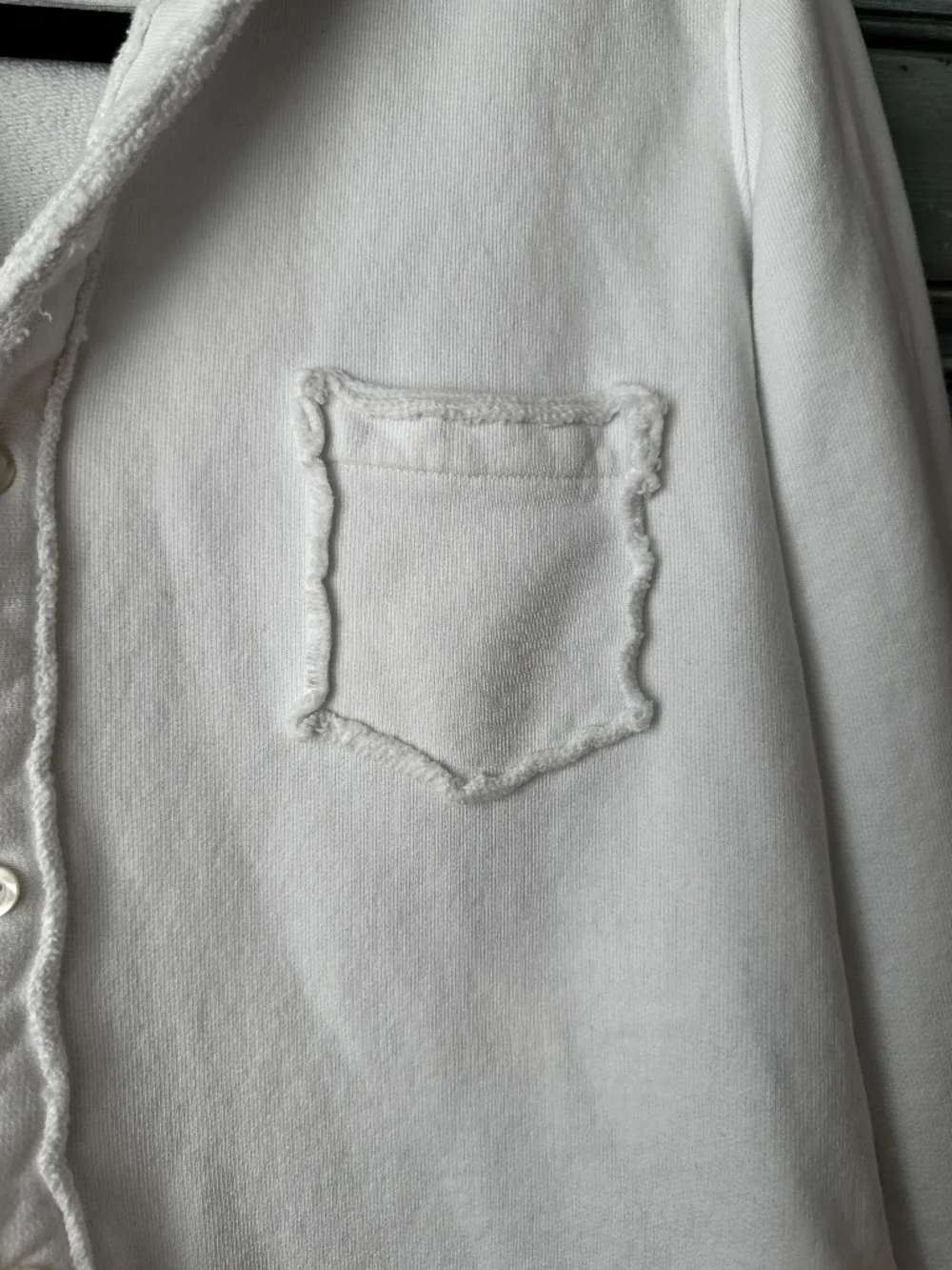 Frank & Eileen Eileen Relaxed Button Up Shirt in White Tripple FLeece Size XS - Picture 7 of 12